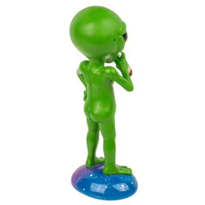 Figurine, Smoking Alien, ca. 16,5 cm,