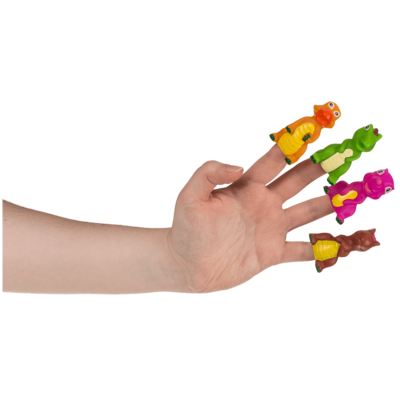 Fingerpuppen, Cartoon-Dinosaurier, 6-8 cm,