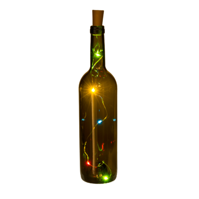 Flaschenkorken-Lichterkette mit 5 farbigen LED