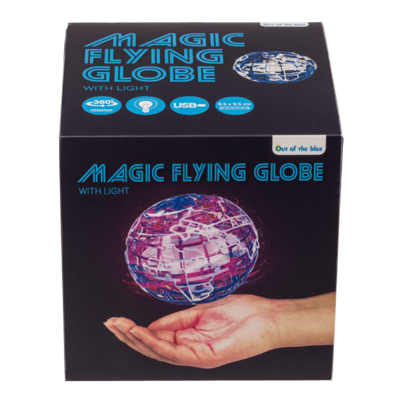 Fliegender Globus, Magic, blau/weiß,