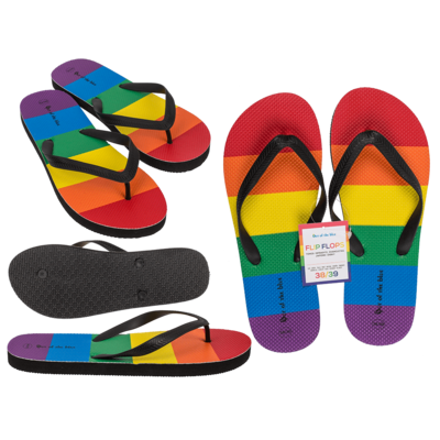 Flip Flops, Rainbow, Pride, Größe 38/39