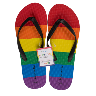 Flip Flops, Rainbow, Pride, Size 40/41