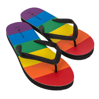 Flip Flops, Rainbow, Pride, Size 42/43