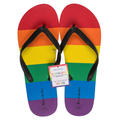 Flip Flops, Rainbow, Pride, Size 44/45