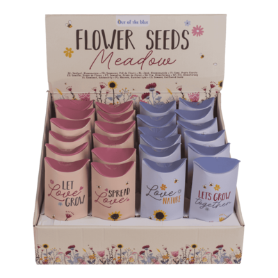 Flower seeds, Meadow, in pillow box (15 x 6 cm),