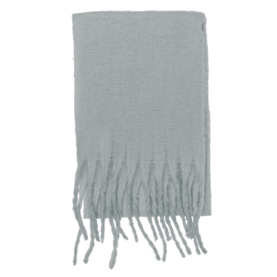 Fluffy scarf with frings,