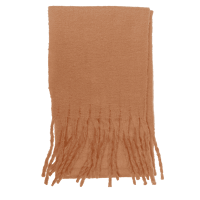 Fluffy scarf with frings,