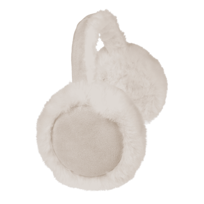 Foldable ear muffs, White Fur,