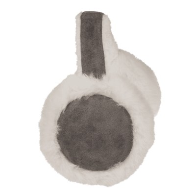 Foldable ear muffs, White Fur,