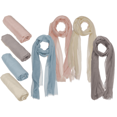 Foulard d'été unicolore, 70 x 180 cm
