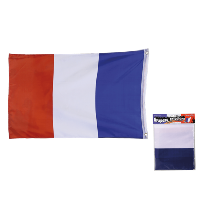 Frankreichflagge mit Metallösen, ca. 60 x 90 cm,