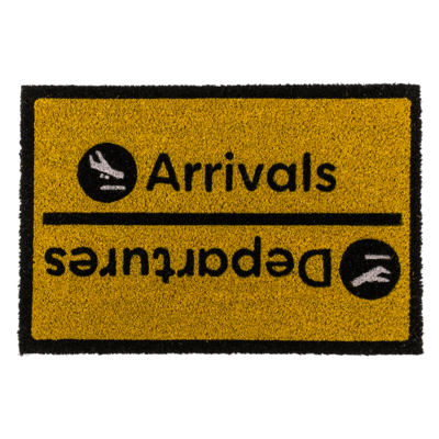 Fußmatte, Arrivals-Departures, ca. 60 x 40 cm,