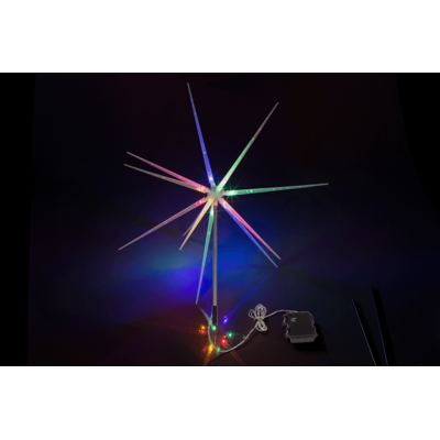 Gartenstecker, Burst Star, mit 14 LED, farbig,