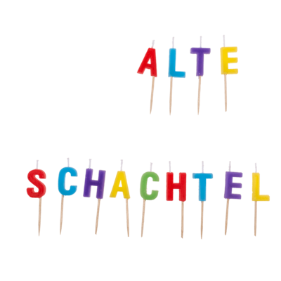 Geburtstagskerze, "Alter Sack"/"Alte Schachtel",