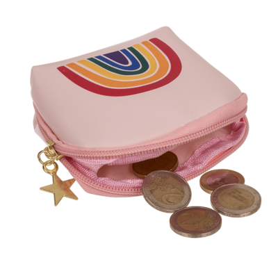 Geldbörse, Regenbogen, ca. 12 x 8 x 4 cm,