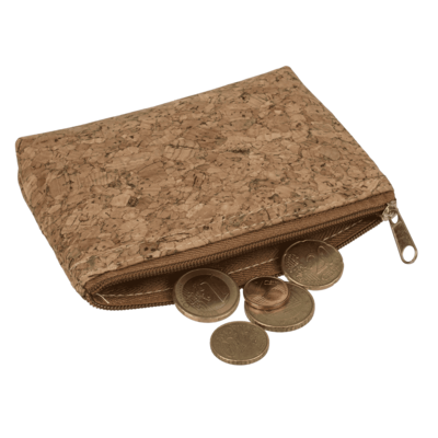 Geldbörse aus Kork, ca. 13 x 9 cm,