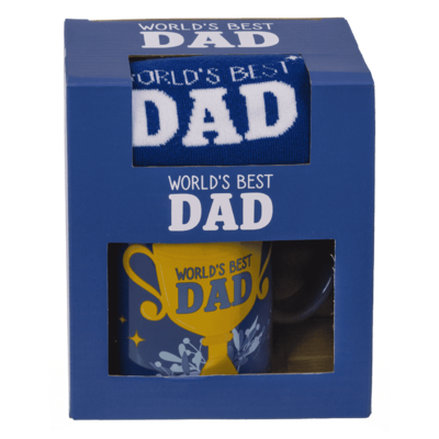 Geschenkset, World's Best Dad, Becher und Socken,