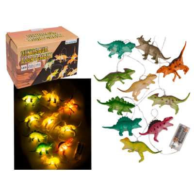 Ghirlanda, Dinosauro, con 10 LED,