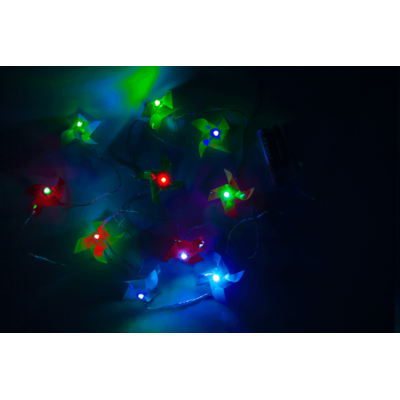 Ghirlanda, Girandole, con 10 LED cambiacolore,