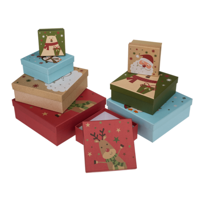 Gift boxes, Christmas friends,