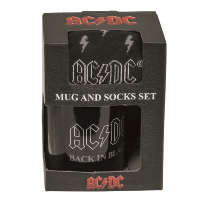 Gift set, AC/DC "Back in Black", mug and socks,