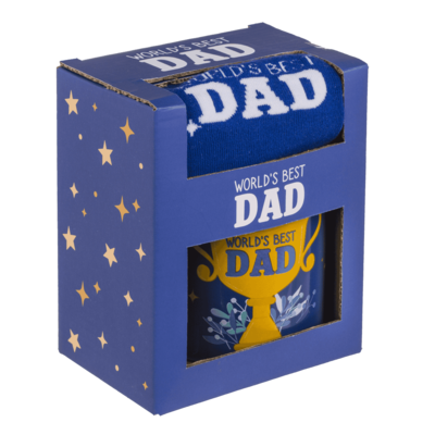 Gift set, World's Best Dad, Mug and socks,