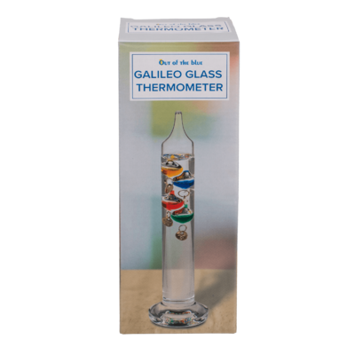 Glas-Galileothermometer, H: ca, 18 cm,