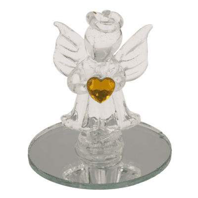 Glass Angel with Heart, 5 cm,