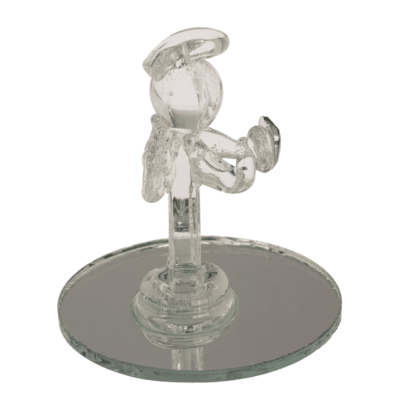 Glass Angel with Heart, 5 cm,