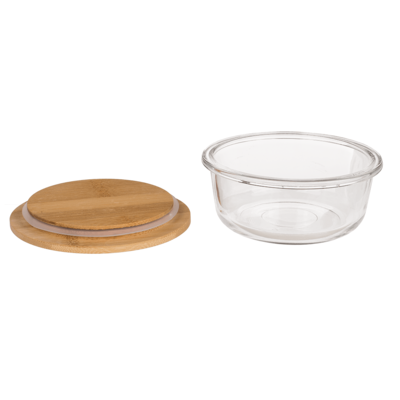 Glass storage box, for 400 ml, ca. 14 x14 cm,
