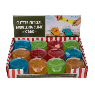 Glitter crystal modelling slime, Xmas, 130 g,