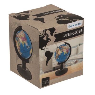 Globe, D: 8,5 cm, made of paper,