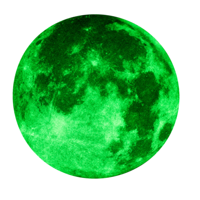 Glowing Moon Sticker, Glow in the Dark,