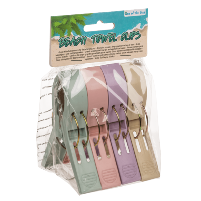 Grands clips pour serviettes de plage, pastell,