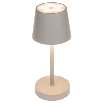 Grey colored table lamp with LED,