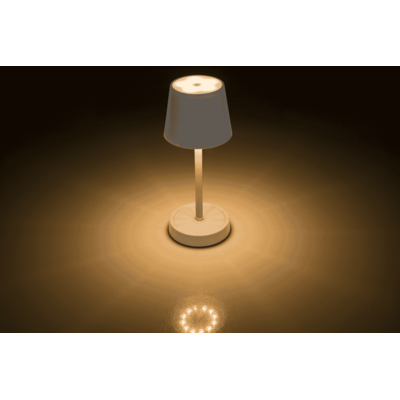 Grey colored table lamp with LED,