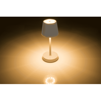 Grey colored table lamp with LED,