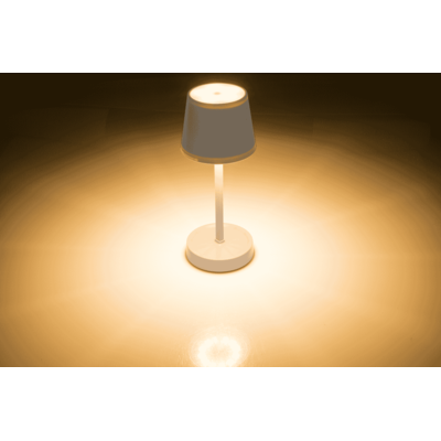 Grey colored table lamp with LED,