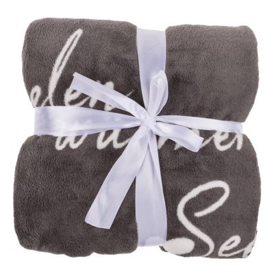 Grey coloured comfort blanket, Seelenwärmer,