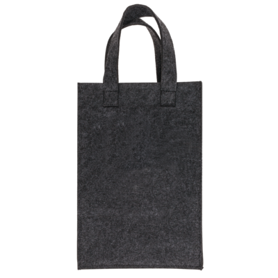 Grey gift bag, X-mas Greetings, felt material,