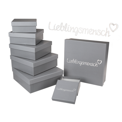 Grey gift box, Lieblingsmensch,
