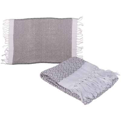 Grey/white coloured premium foute towel