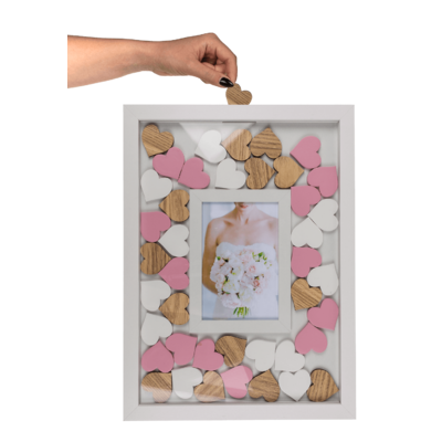 Guest book in picture frame with 42 writable,