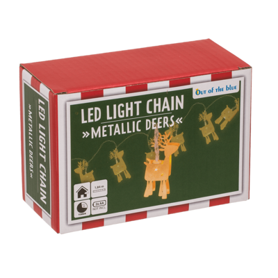 Guirlande lumineuse 3D LED, Metallic Deers,
