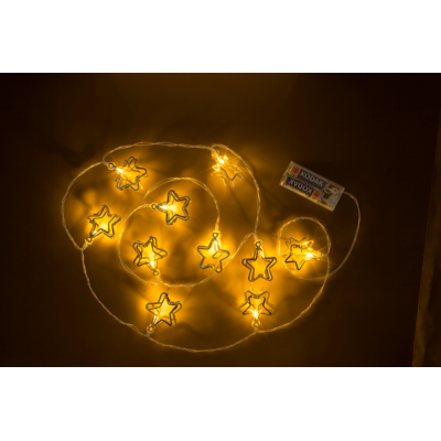Guirlande lumineuse 3D LED, Metallic Stars,