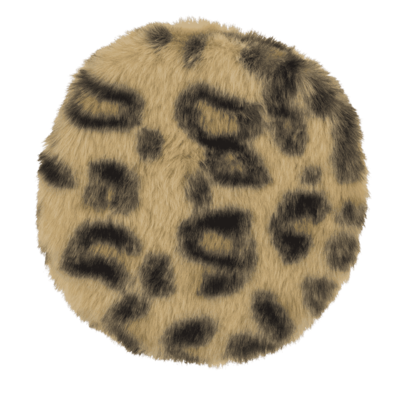 Hand warmer, leopard design, with plush cover,