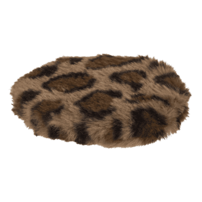 Hand warmer, leopard design, with plush cover,