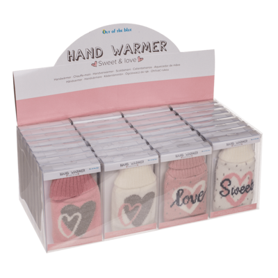 Hand warmer with textile cover, Sweet & Love,