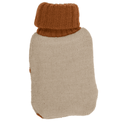 Handwarmer, hot water bottle witt knitted cover,