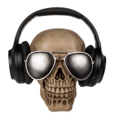 Headphone Holder, Skull,